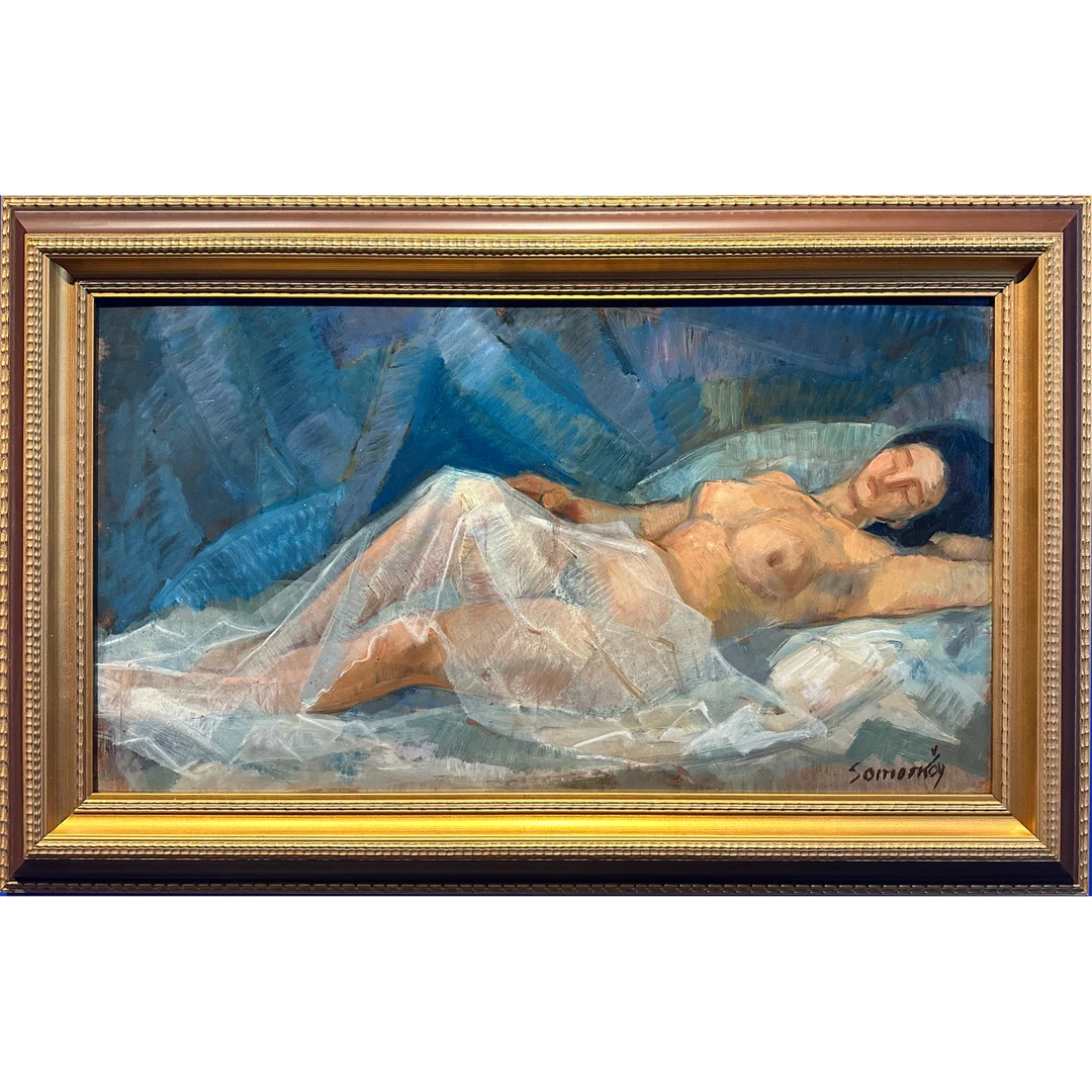 索莫什科伊·奥顿·巴格亚萨利亚 《薄纱》板上油画  外框：70×110 cm