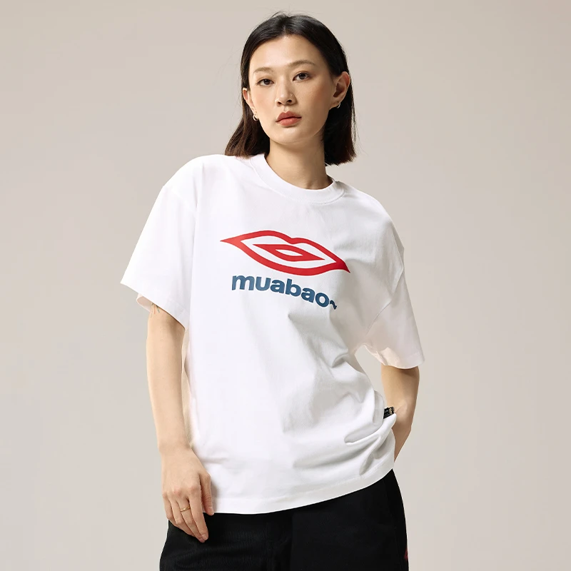 Remedy 美式潮牌恶搞茵宝嘴唇国潮体恤夏季国潮宽松情侣短袖T恤男