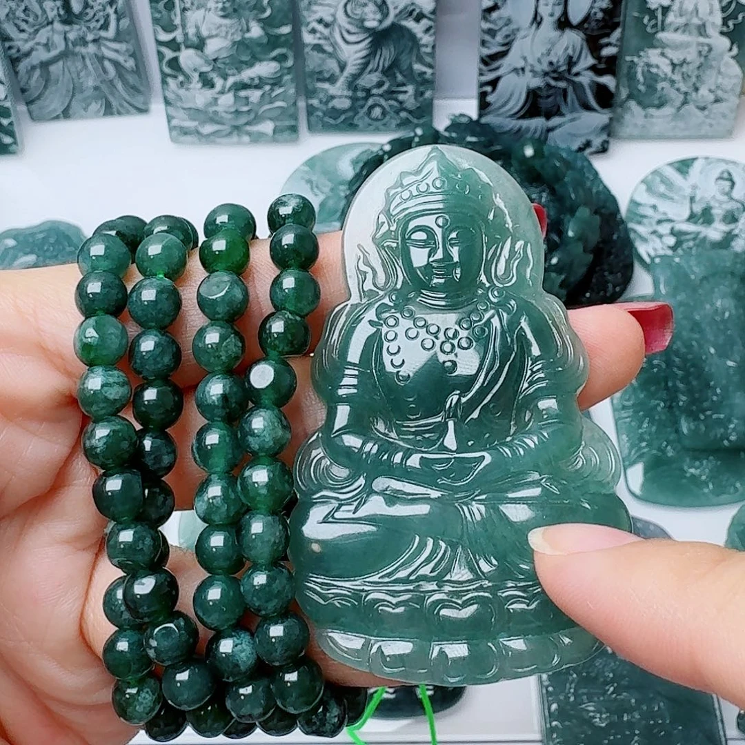 翡翠未镶嵌颈饰111