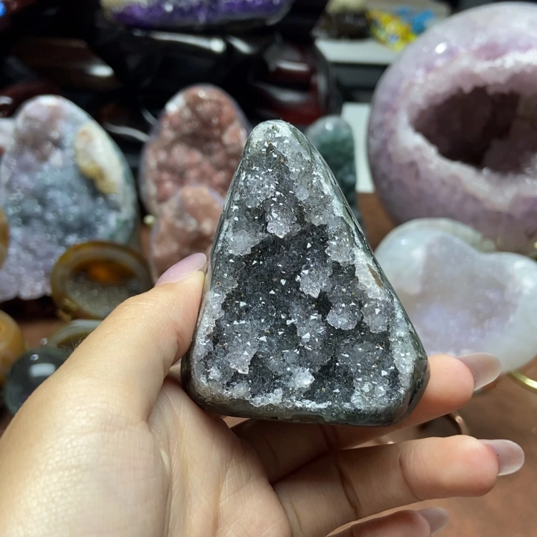 紫晶摆件未镶嵌水晶