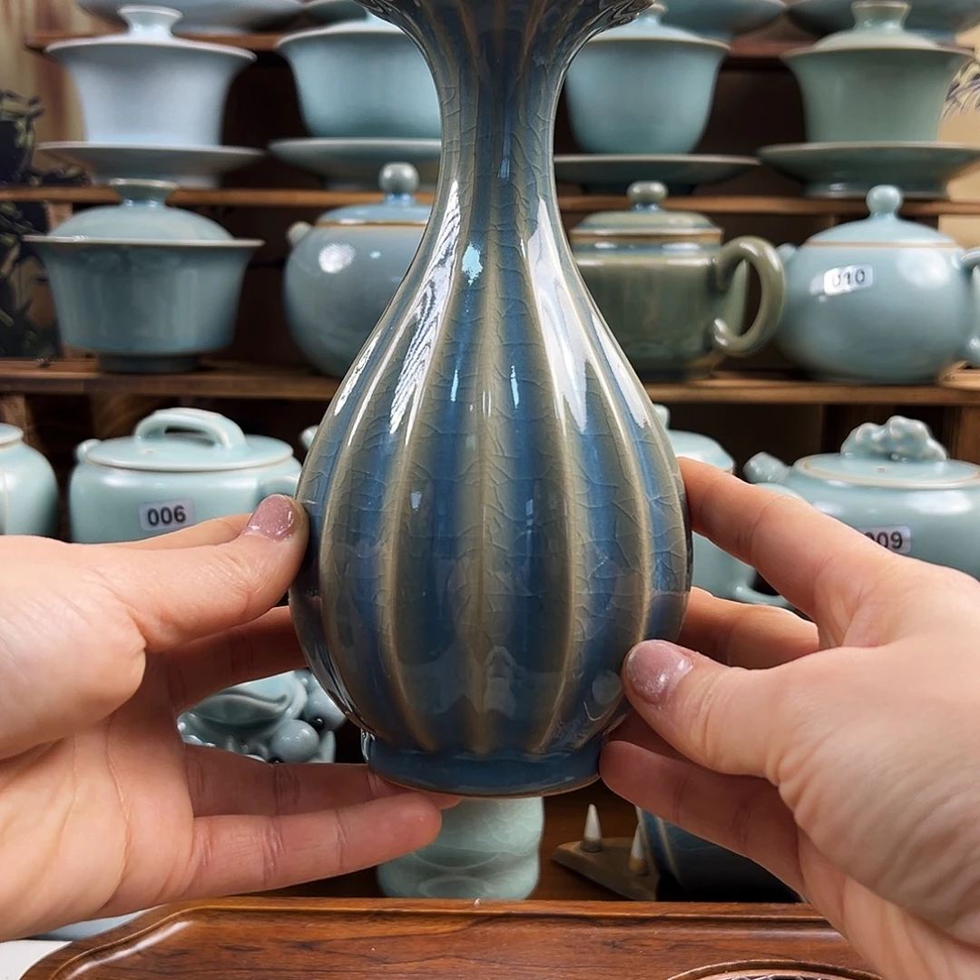 天蓝釉水手工瓶福利价