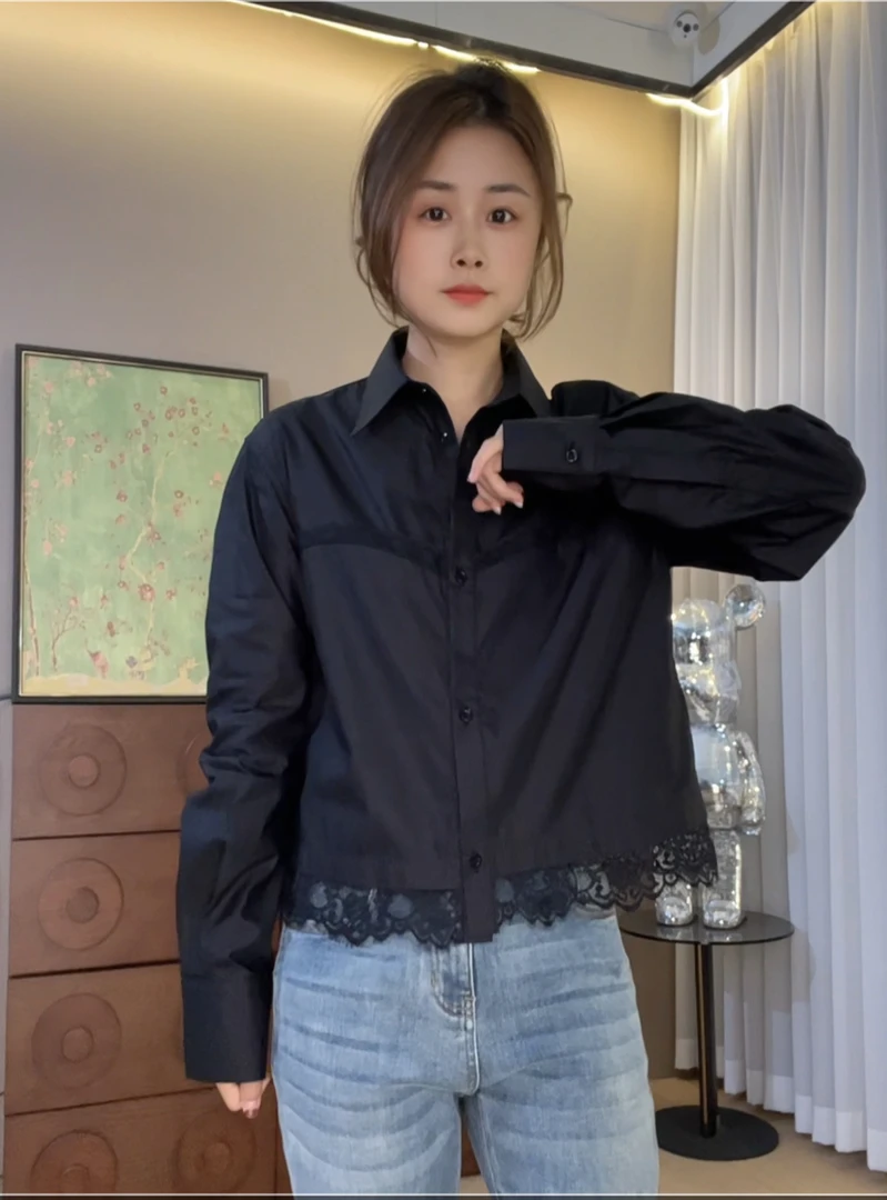 “暮色”衬衫2025新款金色静奢老钱风时髦气质外套86070