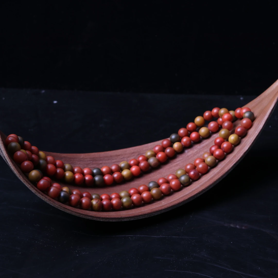 高品精美8mm左右包浆南红玛瑙圆珠多圈一条2n536