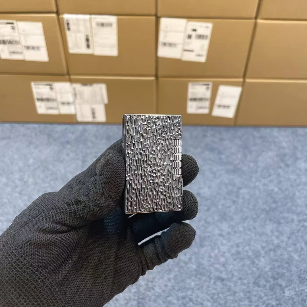 【DK876陨石坑-黑色】侧打朗声砂轮明火打火机金属个性创意充气打火