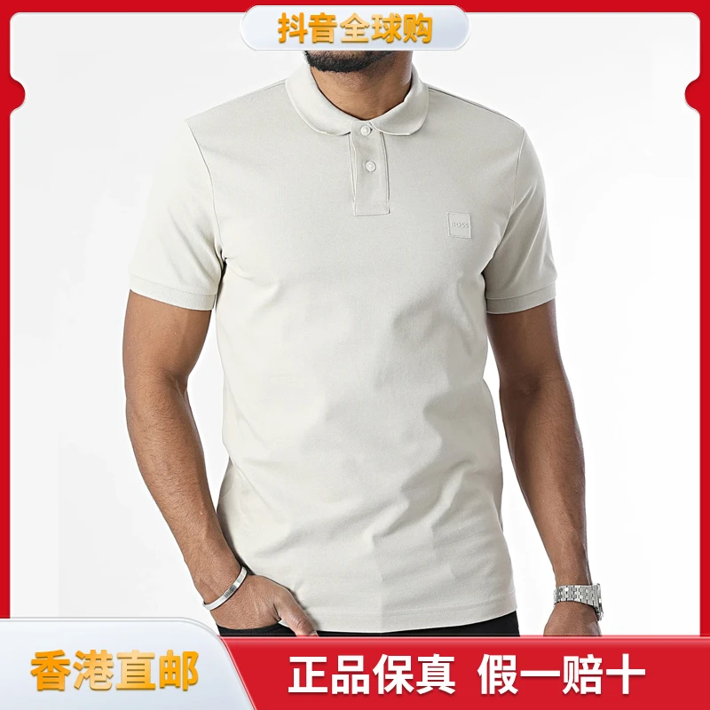 HUGO BOSS/雨果博斯商务男士男装休闲翻领宽松户外短袖polo衫