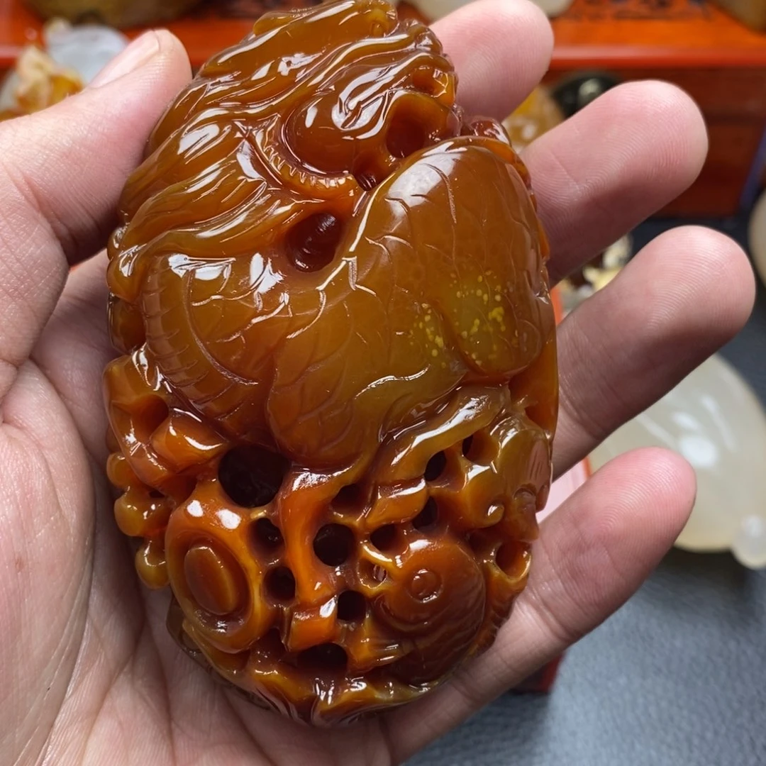 玛瑙/玉髓手把未镶嵌半**凉