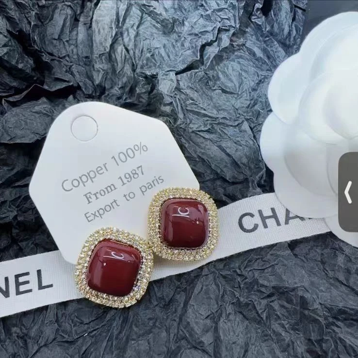 铜合金耳饰 气质轻奢百搭简约优雅精致网红设计师耳环F3236