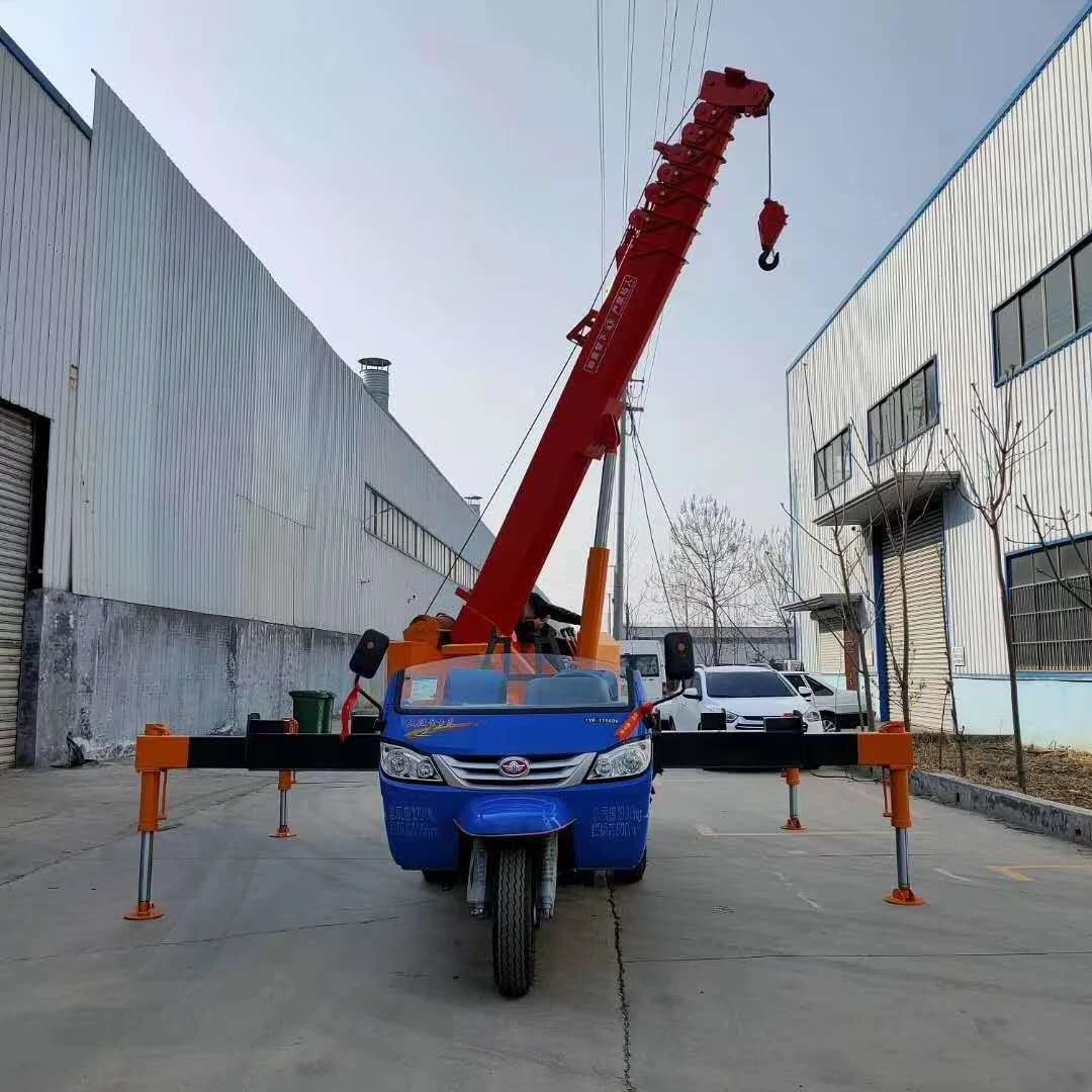 三轮平板随车吊园林农用3吨小型起重机厂直营小型三轮吊车