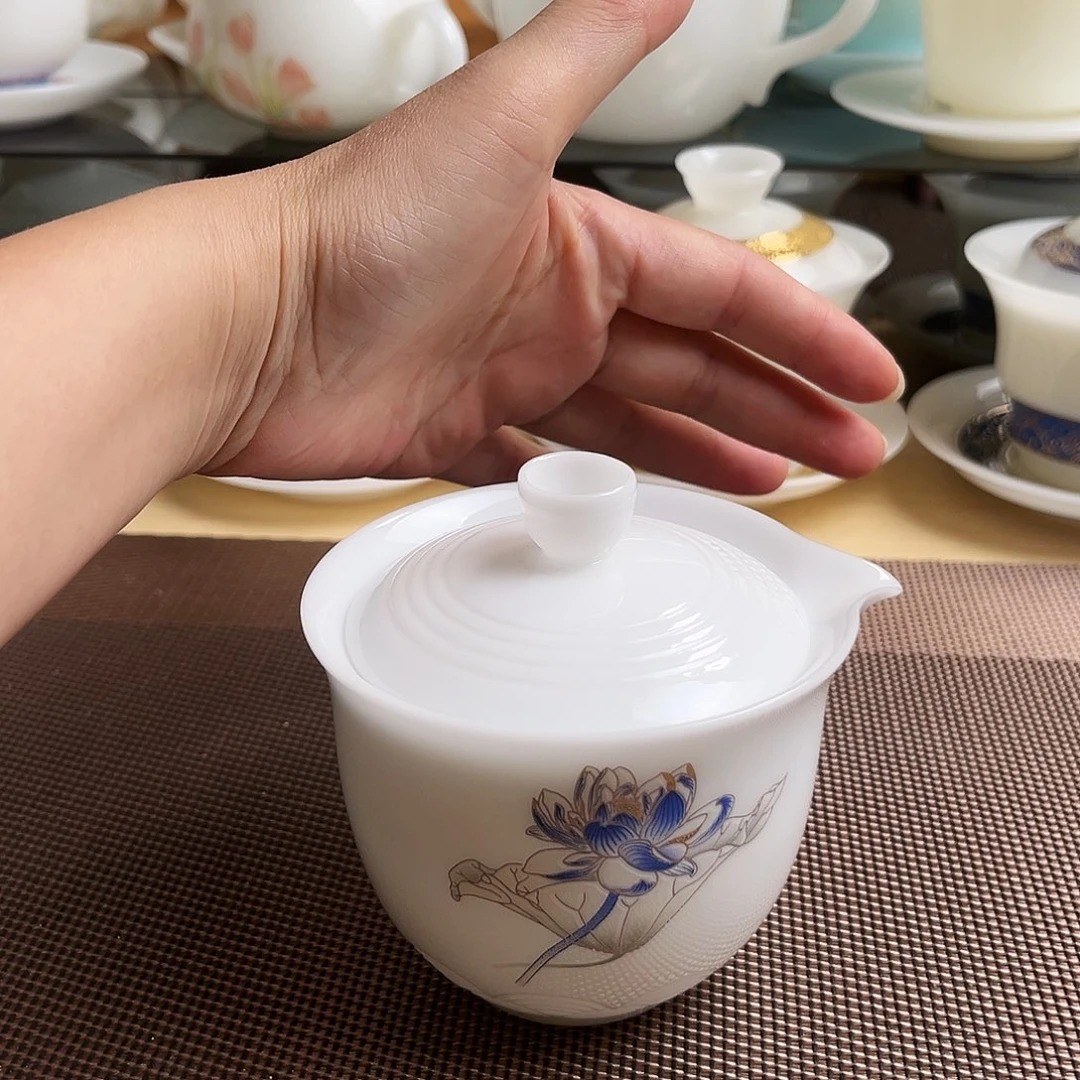 瓷片冰种玉瓷旅行套加包