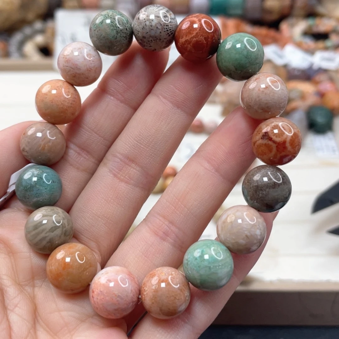 未镶嵌手链硅化玉观**风154