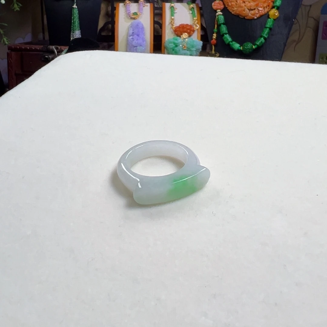 翡翠未镶嵌毛衣链马鞍扳指