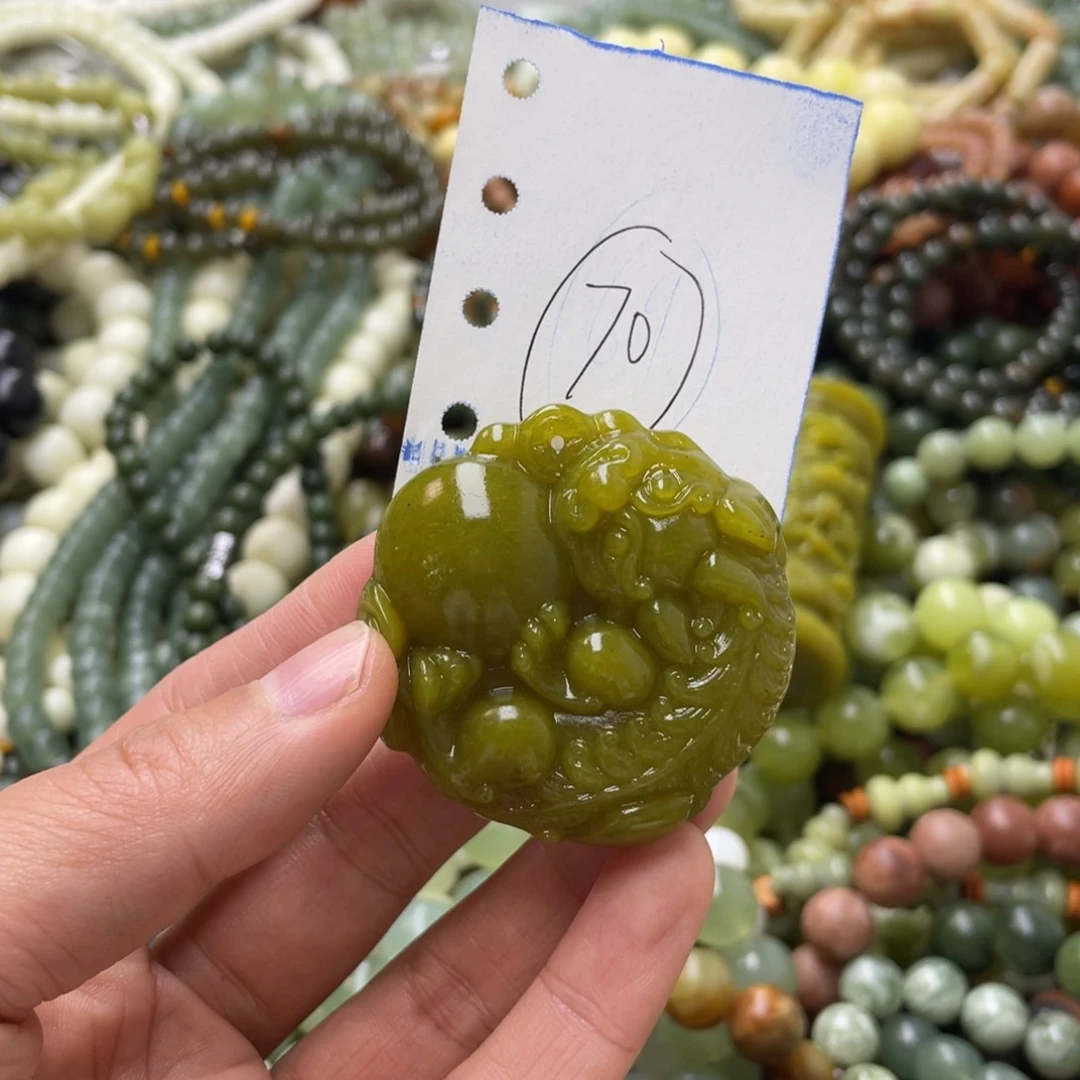 蛇纹石玉手链未镶嵌