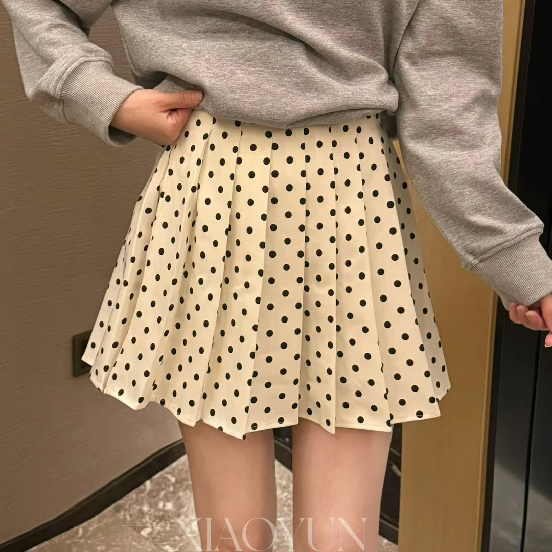 波点百褶裙 小允姐姐2025新款时尚气质高级波点百褶裙