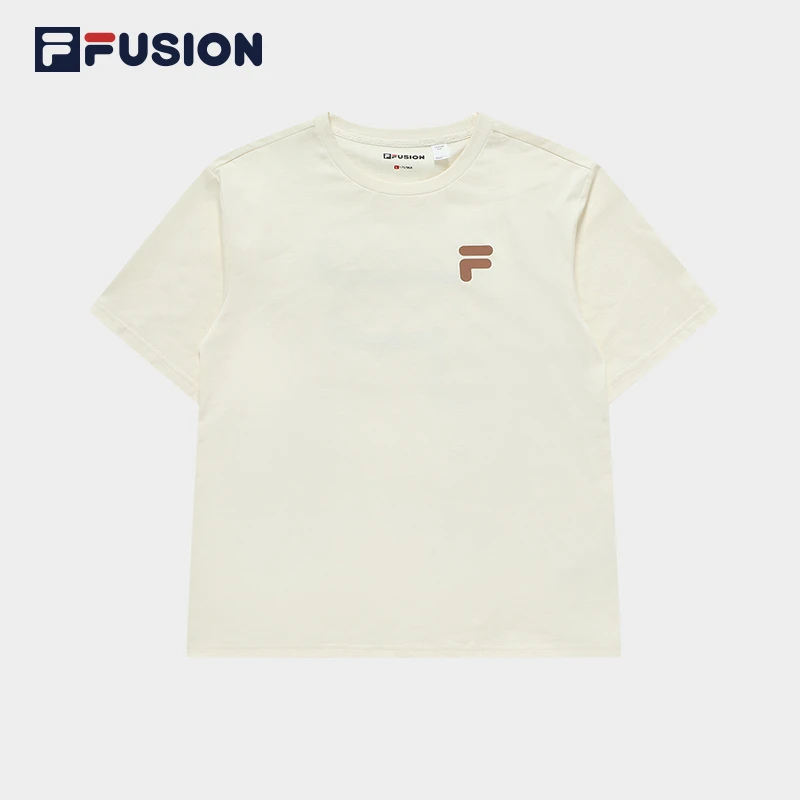 FILA斐乐百搭情侣短袖圆领T恤23夏季宽松休闲老花印花T11U326102