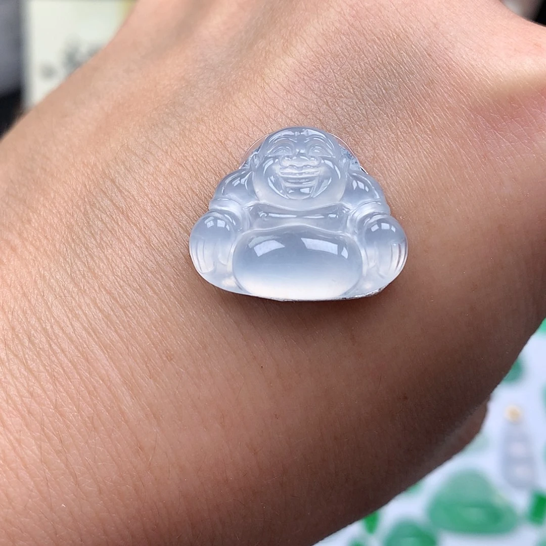 翡翠裸石缅甸天然A货翡翠冰种佛公