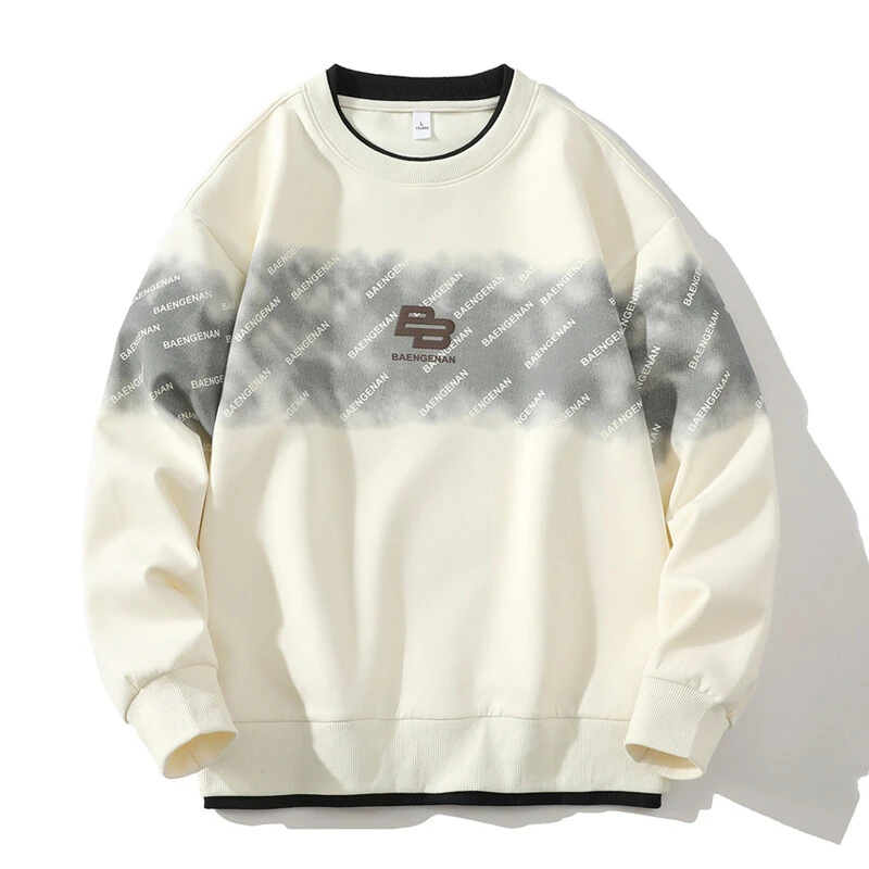 2025春秋季新款青少年男生宽松休闲潮牌套头卫衣男装上衣打底衫