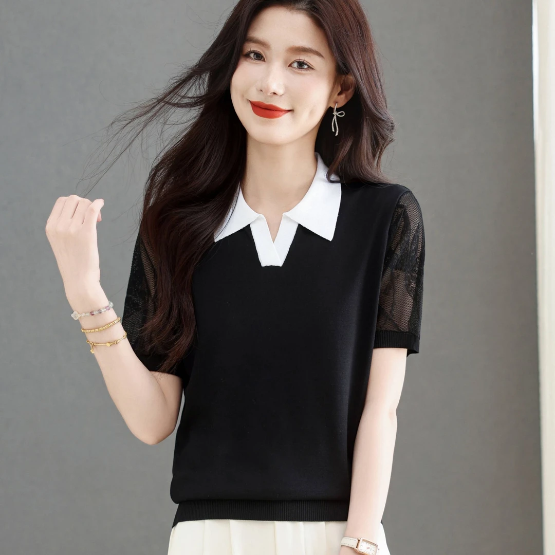 新中式桑蚕丝女短袖休闲藏肉女T恤小众夏装显瘦打底衫气质洋气