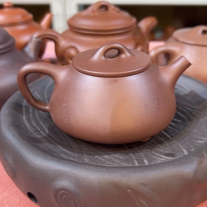 茶壶紫砂平盖石瓢150cc