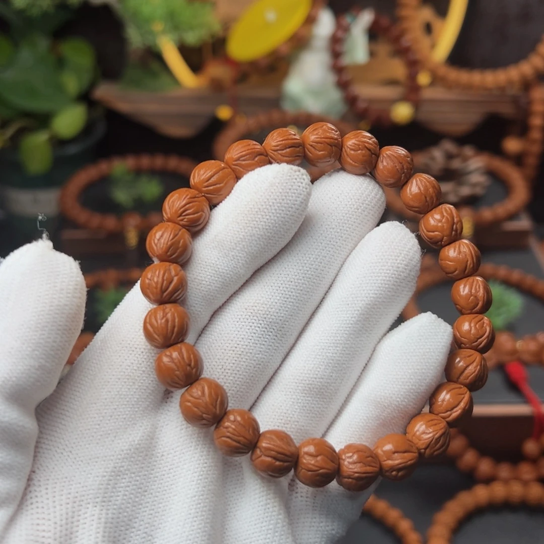 吊坠桃核且***惜1.0玉龙脊手串