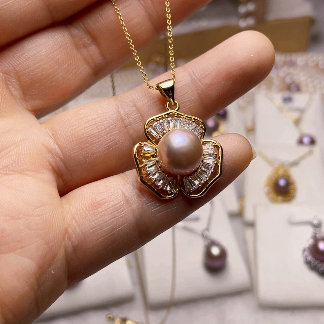 银S925镶嵌淡水珍珠珍珠1