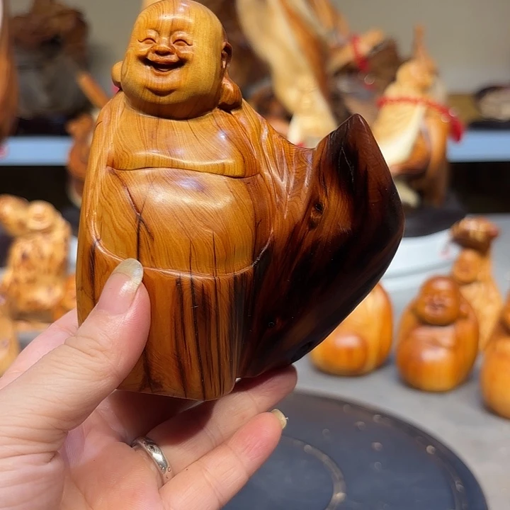 柏木太行崖柏弥勒佛