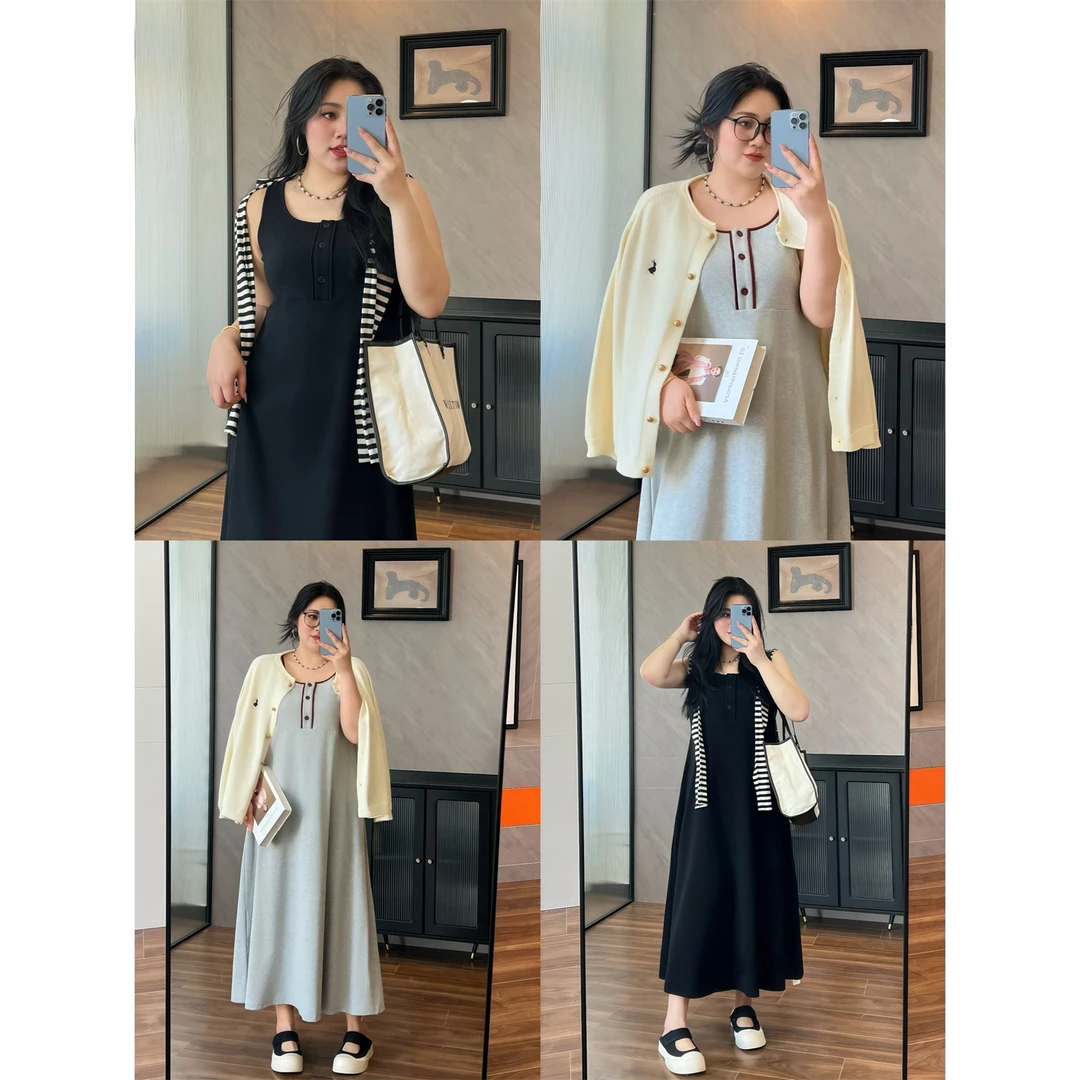 断码捡漏~林顿工坊 / 设计感长款吊带裙18145花契200斤胖mm时尚