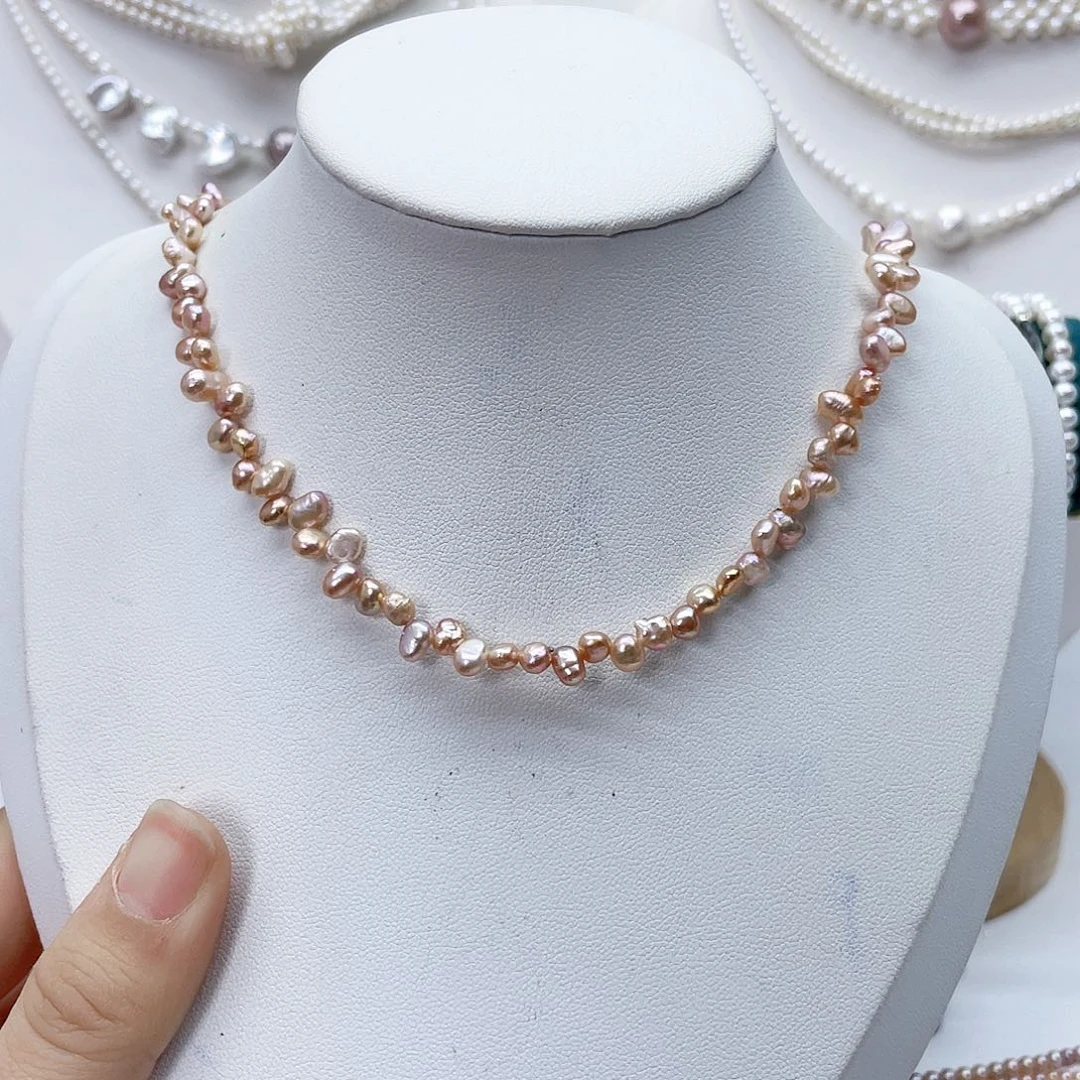 颈饰银S925镶嵌淡水珍珠