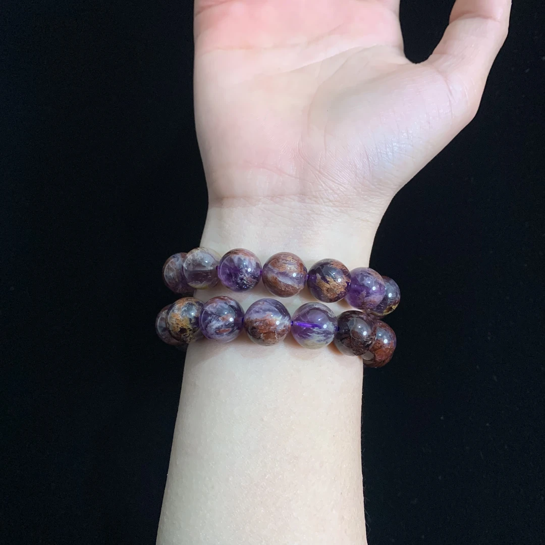 满色满肉九紫离火紫幽灵水晶12+ 货号749 多样性发其一