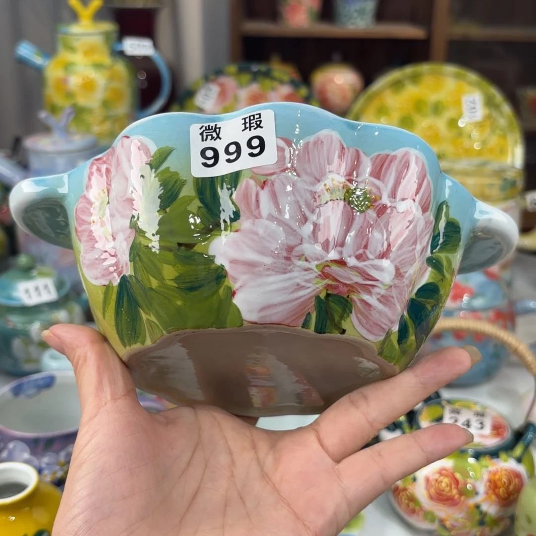 景德镇手绘高温釉下彩陶瓷茶具
