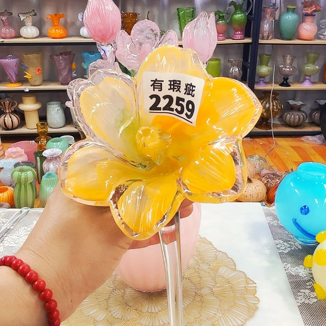 琉璃2259瑕花安妮花瓶花器摆件