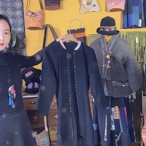 织绣手工制作衣服