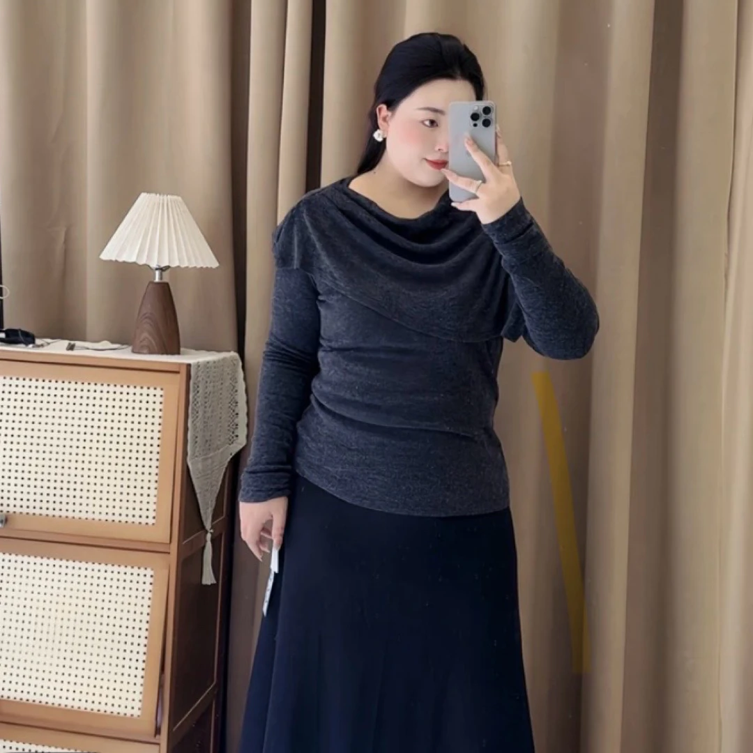 文文家6390披肩款慵懒风显瘦上衣女