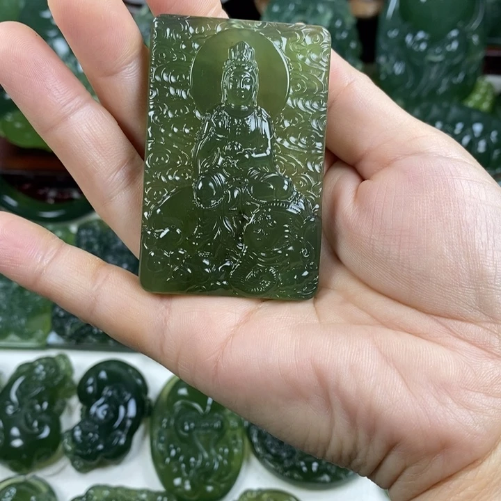 茶***意岫玉未镶嵌挂件挂件