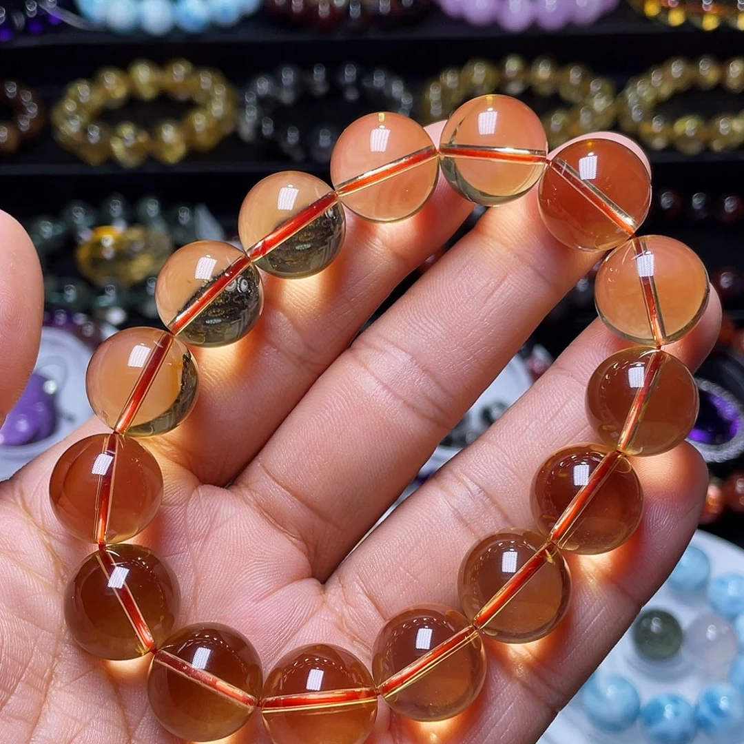 未镶嵌手链水晶巴西暴力黄16m