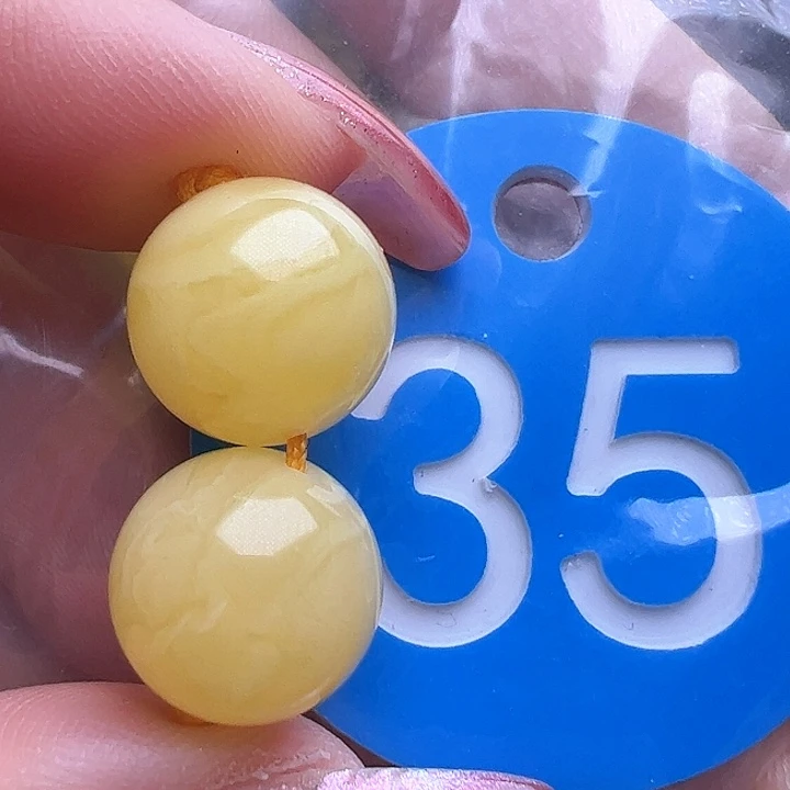 未镶嵌蜜蜡裸石11.5mm圆珠