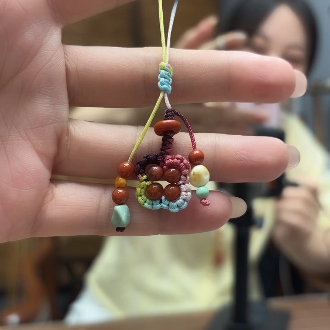琥珀未镶嵌手链手机挂