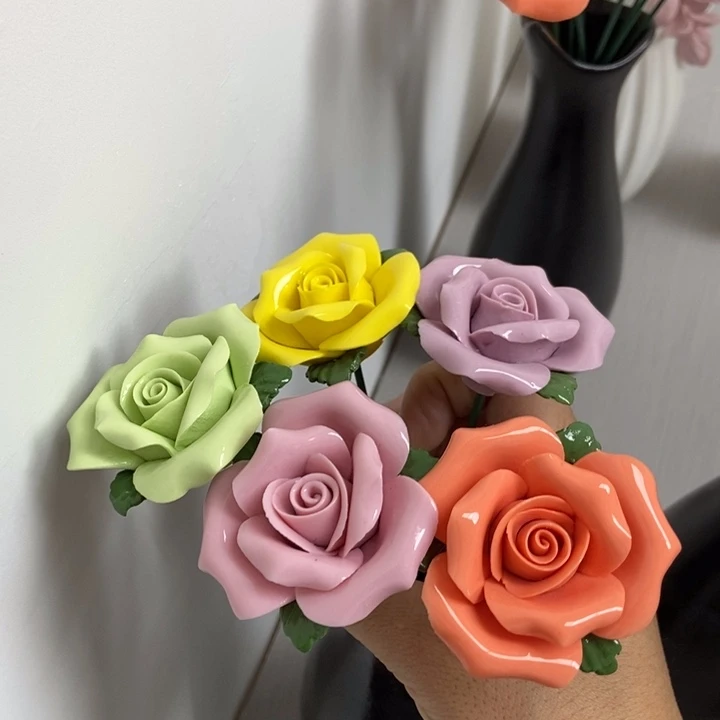 陶瓷手工制作陶瓷花