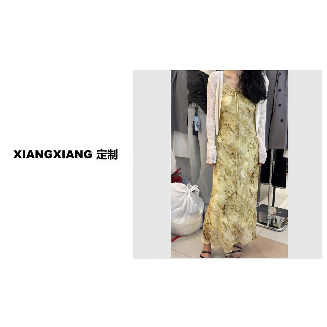 香香老板娘定制系绳连衣裙套装#7783