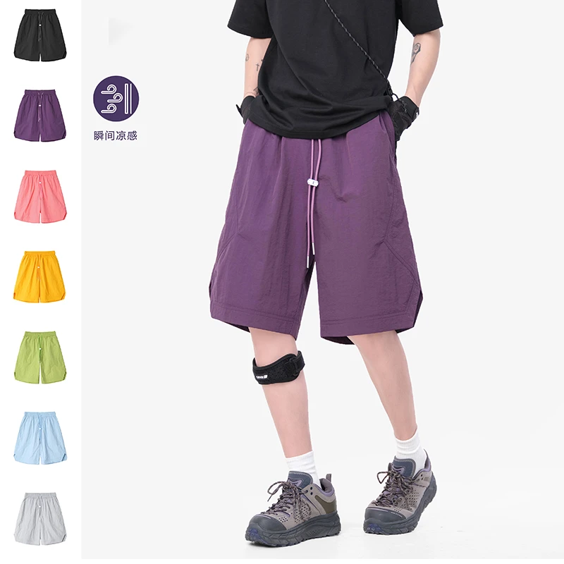 短裤速干直筒工装风中裤宽松男士阔腿休闲裤工装裤运动裤夏季时尚