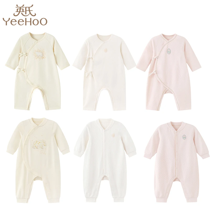 25秋冬新品新生婴幼儿内衣男女宝宝保暖空气层连体哈衣爬服