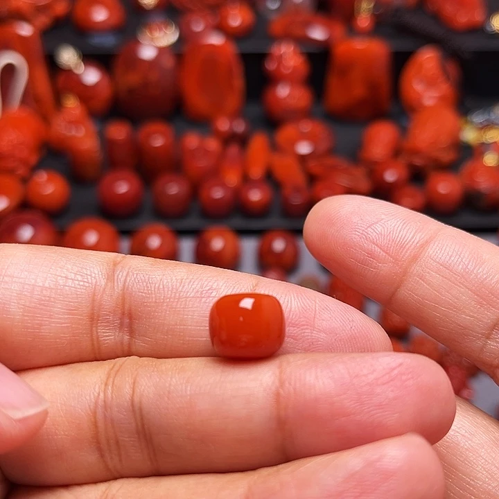 南红玛瑙未镶嵌配饰火焰纹老型11mm