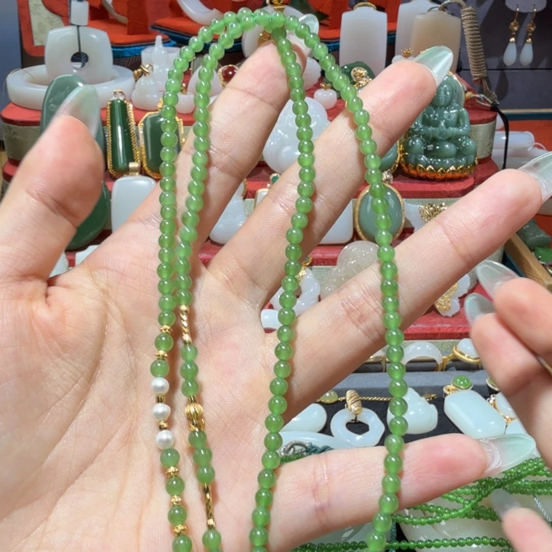 和田玉银S925镶嵌颈饰