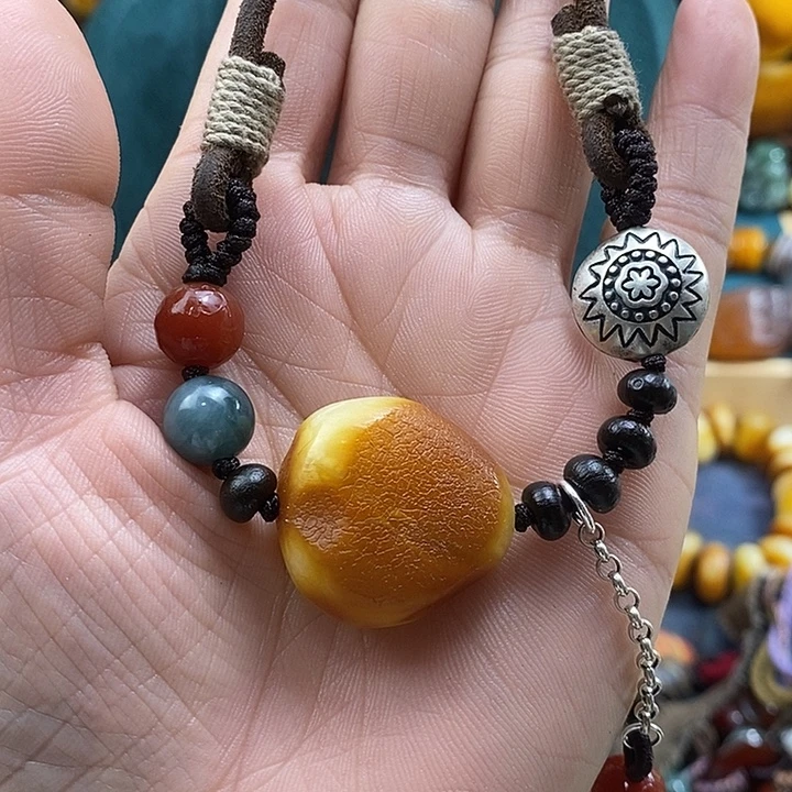 蜜蜡未镶嵌项链项链