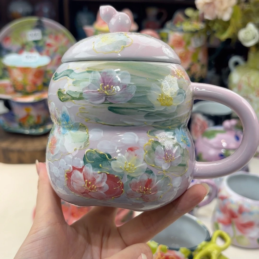 景德镇手绘高温釉下彩陶瓷茶具