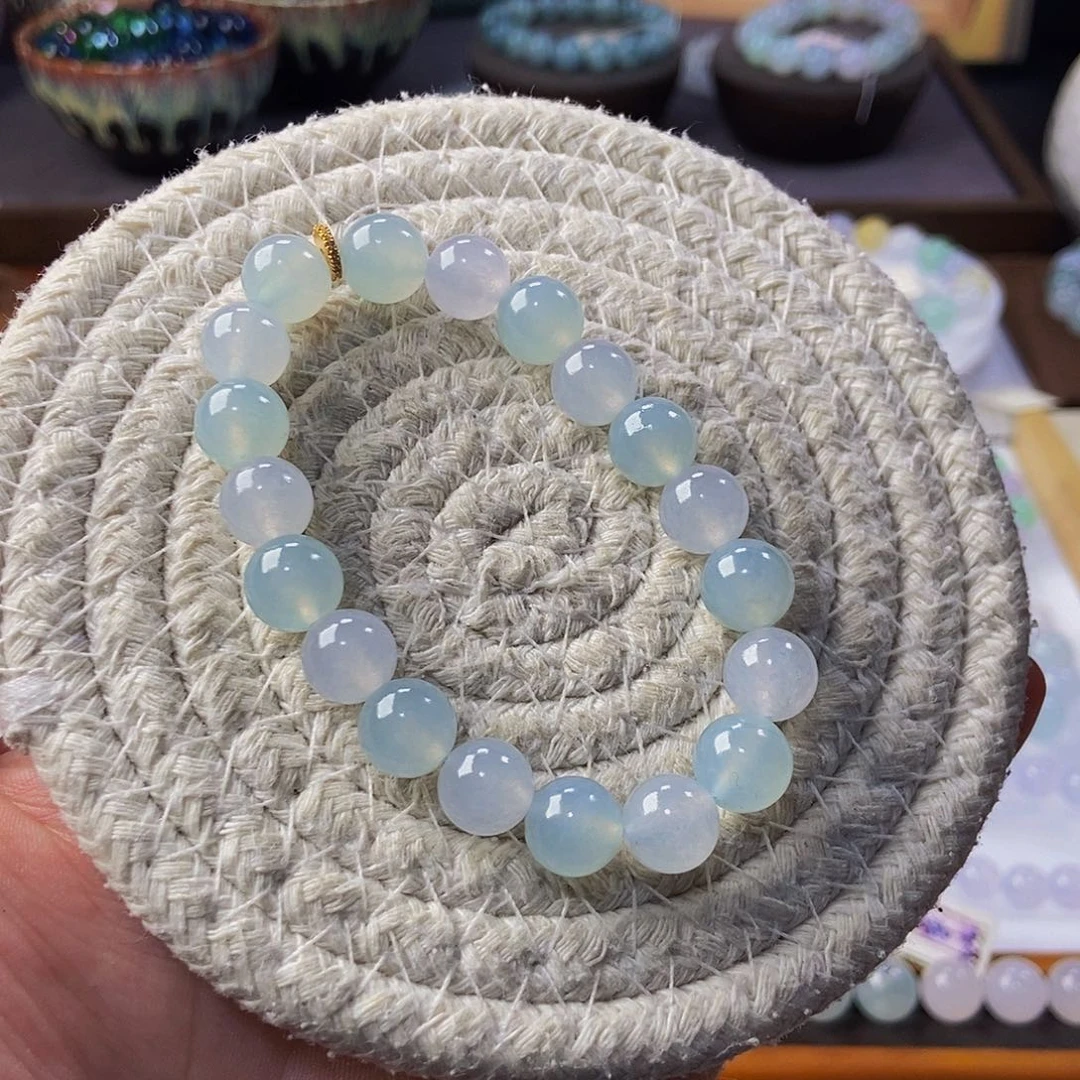 定制翡翠未镶嵌翡翠手串卡9.8