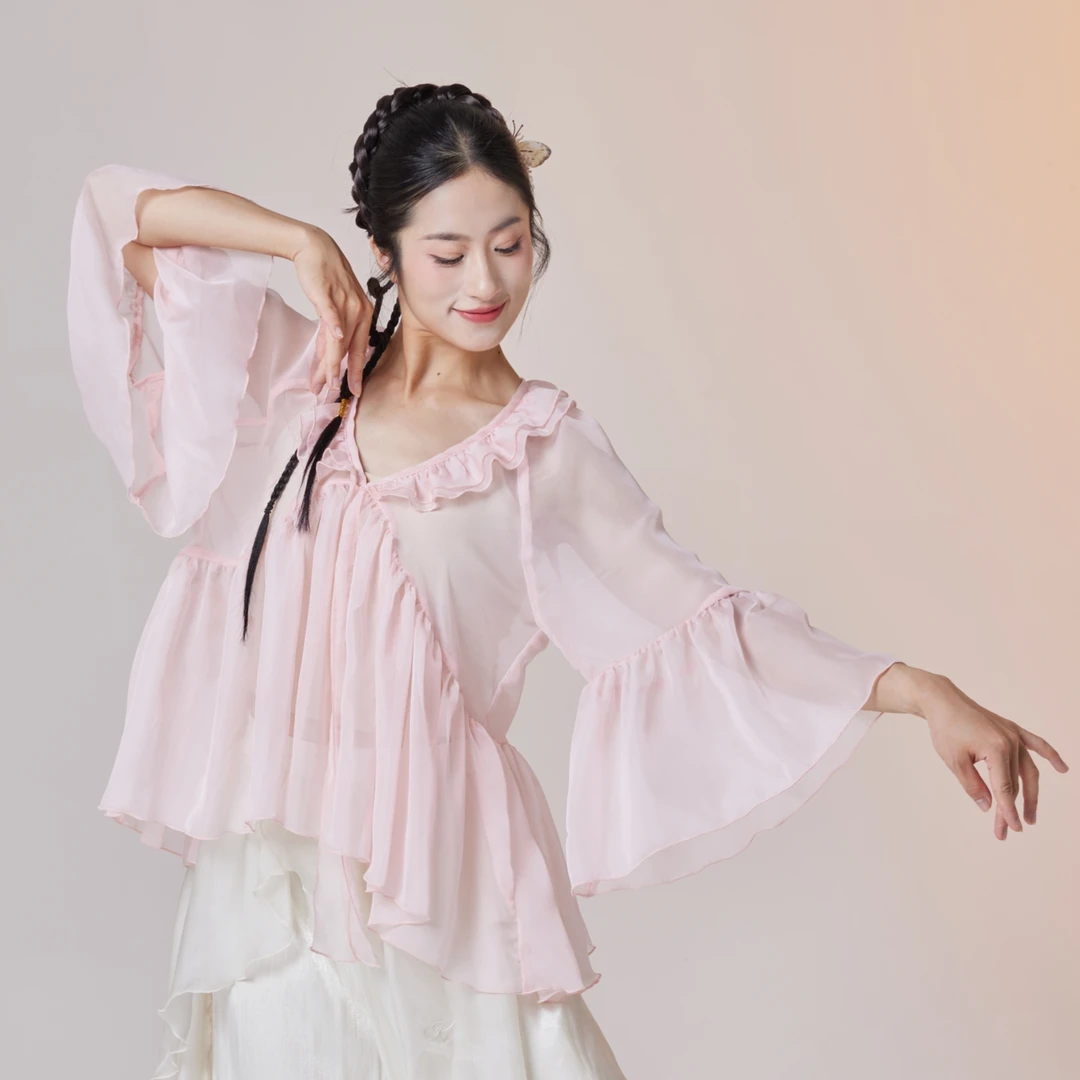 初衣织梦海棠颂上衣舞服飘逸练功服