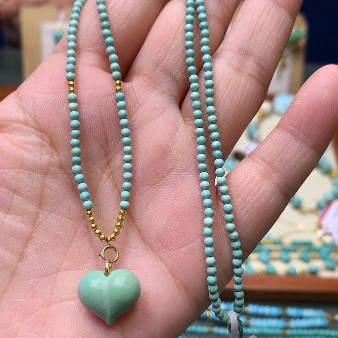 绿松石18K金镶嵌套装