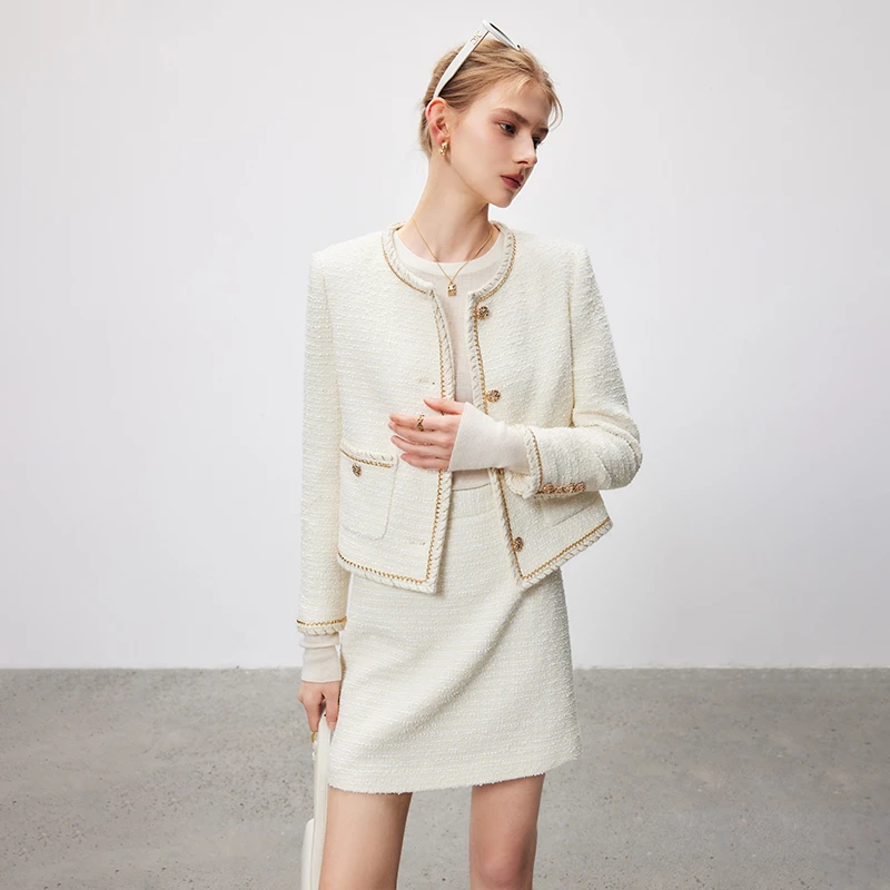 【粉丝专属】法曼萱小香风短外套女小个子2025春新款上衣