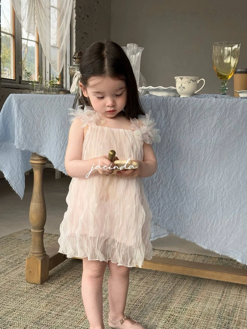 NO退NO换~jacinda夹心糖女童女宝婴幼儿甜美无袖连衣裙炸街公主裙