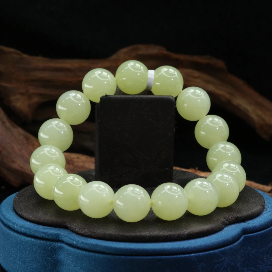 27和田玉若羌黄玉手串/000644北京中保拍卖